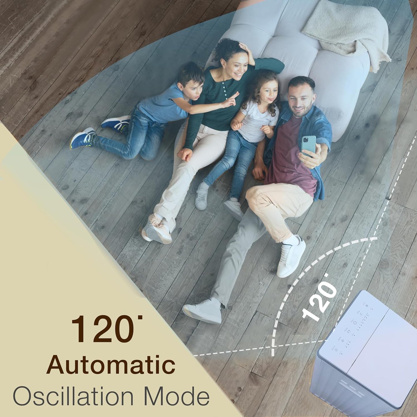 Aspect Air Cooler - 4L Portable Remote Control Air Conditioner Cooler Fan, Evaporative Air Purifier & Humidifier,Touch Panel Display Energy Efficient Cooling for Home & Office