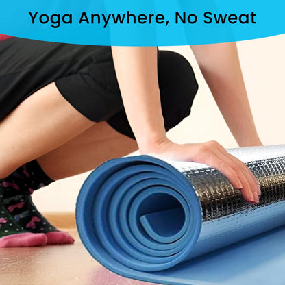 Aspect Camping Mat, 7mm Thick Outdoor Multifunctional Camping Roll Mat with Aluminum Film and Moisture-proof EVA Foam - Ideal for Hiking, Mountaineering, Picnics, and Yoga (Insulated Foam Mat)