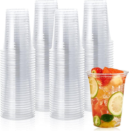 Aspect Plastic Cups Disposable - 100 Pcs, 7 Oz Clear Plastic Glasses Perfect for Water Coolers, Drinking Events, Travel, Offices, Home, Party, Wedding, Cocktails, Christmas, Beverages, Picnic
