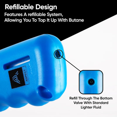 Aspect Refillable 3 xBBQ LIGHTERS Assorted Colour BBQ Gas Lighter | Use for Kitchen, Barbecue, Candles, Camping, Cooking, BBQs, Fireworks