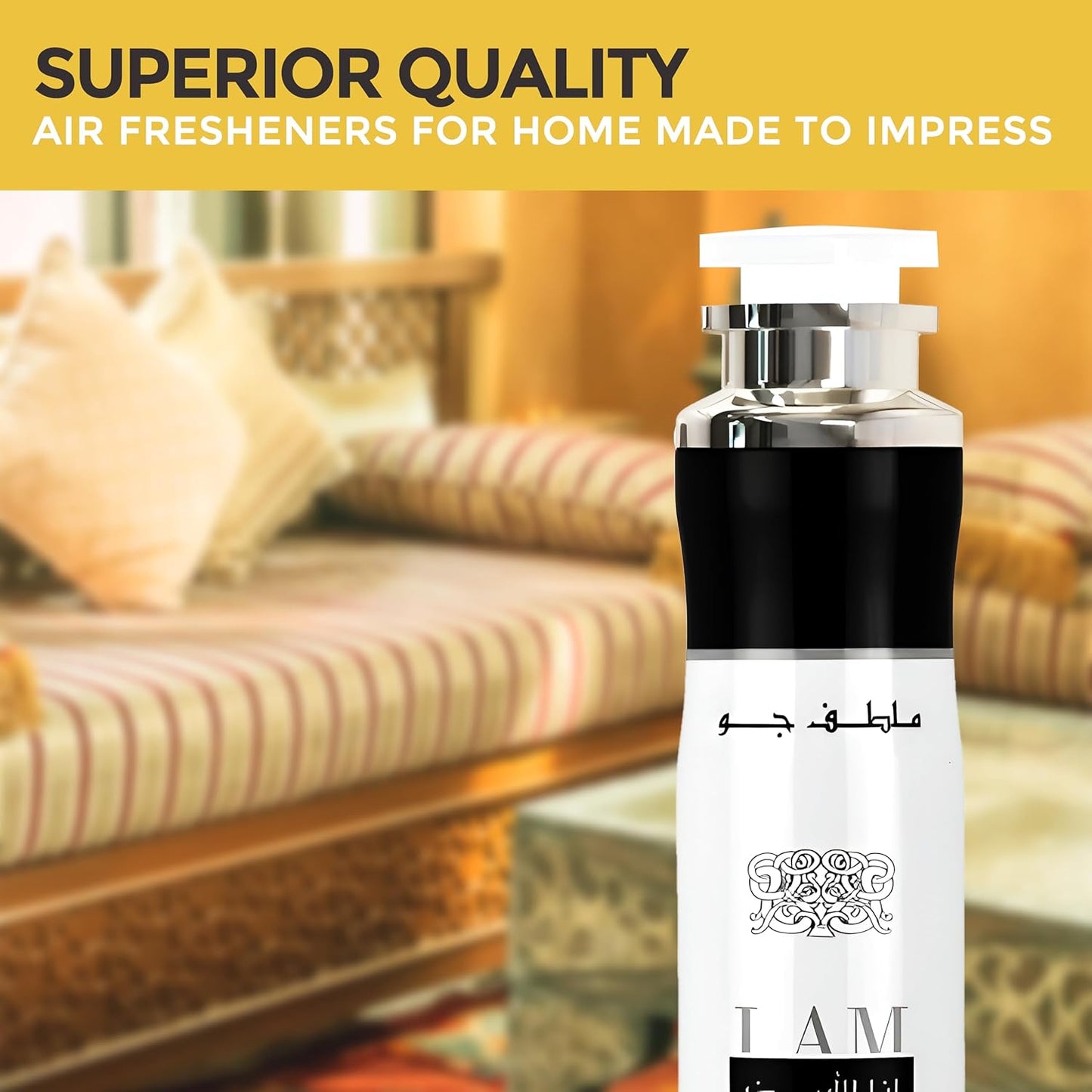 Luxtrous Long-Lasting Dubai Air Fresheners – Alcohol-Free Arabic Air Freshener for Home, Office, Hotel, Car & More | Arabian Air Freshener with Luxury Scent - 300 ml