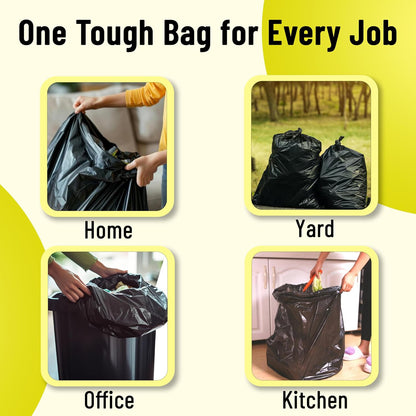 Aspect Black Bin Bags 100 Count Heavy Duty for Household Garbage Capacity 75L–Strong Black Refuse Sacks–Bin Liners for Everyday use, Office, Kitchen, Restaurant–Rubbish Garbage Bags(72x85cm)