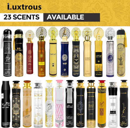 Luxtrous Long-Lasting Dubai Air Fresheners – Alcohol-Free Arabic Air Freshener for Home, Office, Hotel, Car & More | Arabian Air Freshener with Luxury Scent, 300 ml (Pack of 3) (Goodness Oud Black)