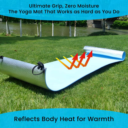 Aspect Camping Mat, 7mm Thick Outdoor Multifunctional Camping Roll Mat with Aluminum Film and Moisture-proof EVA Foam - Ideal for Hiking, Mountaineering, Picnics, and Yoga (Insulated Foam Mat)