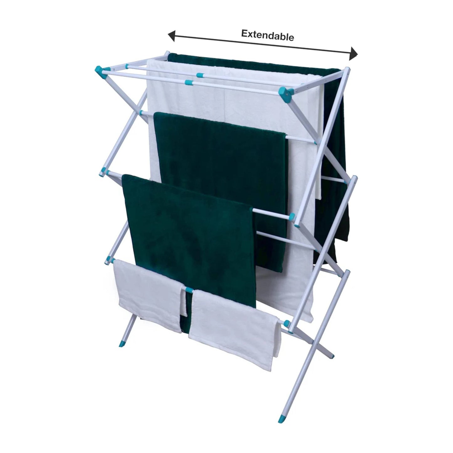 Aspect Expandable Clothes Drying Rack, Clothes Airer, Foldable Laundry Drying Rack, 3-Tier Collapsible Clothing Dryer, Adjustable Towel Rack for Air Drying Clothing, suitable for indoor