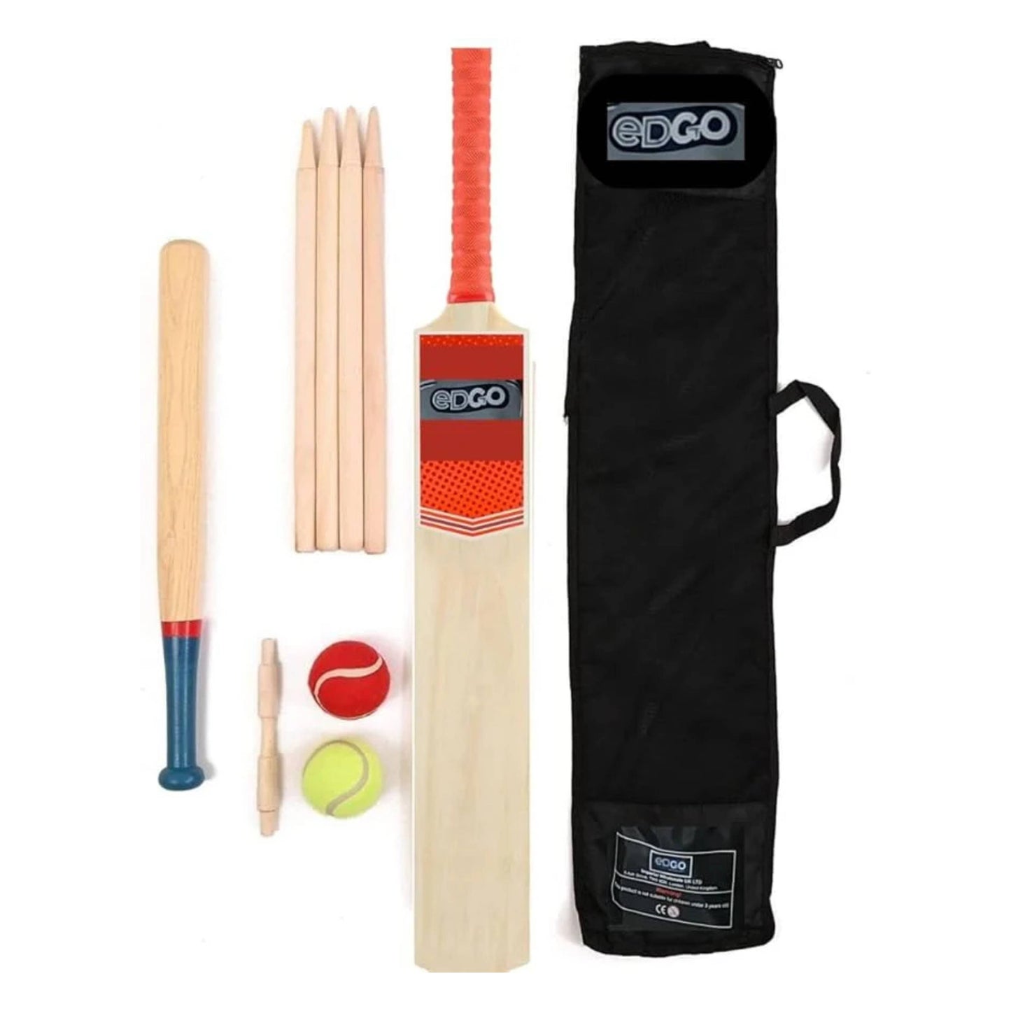 LUXTROUS Cricket Set With Mesh Carry Bag, Kids Beginner Cricket set with cricket bat with Ball Stumps Bails, Lightweight Cricket Bat Suitable For 3-12 years Kids(cricket game)