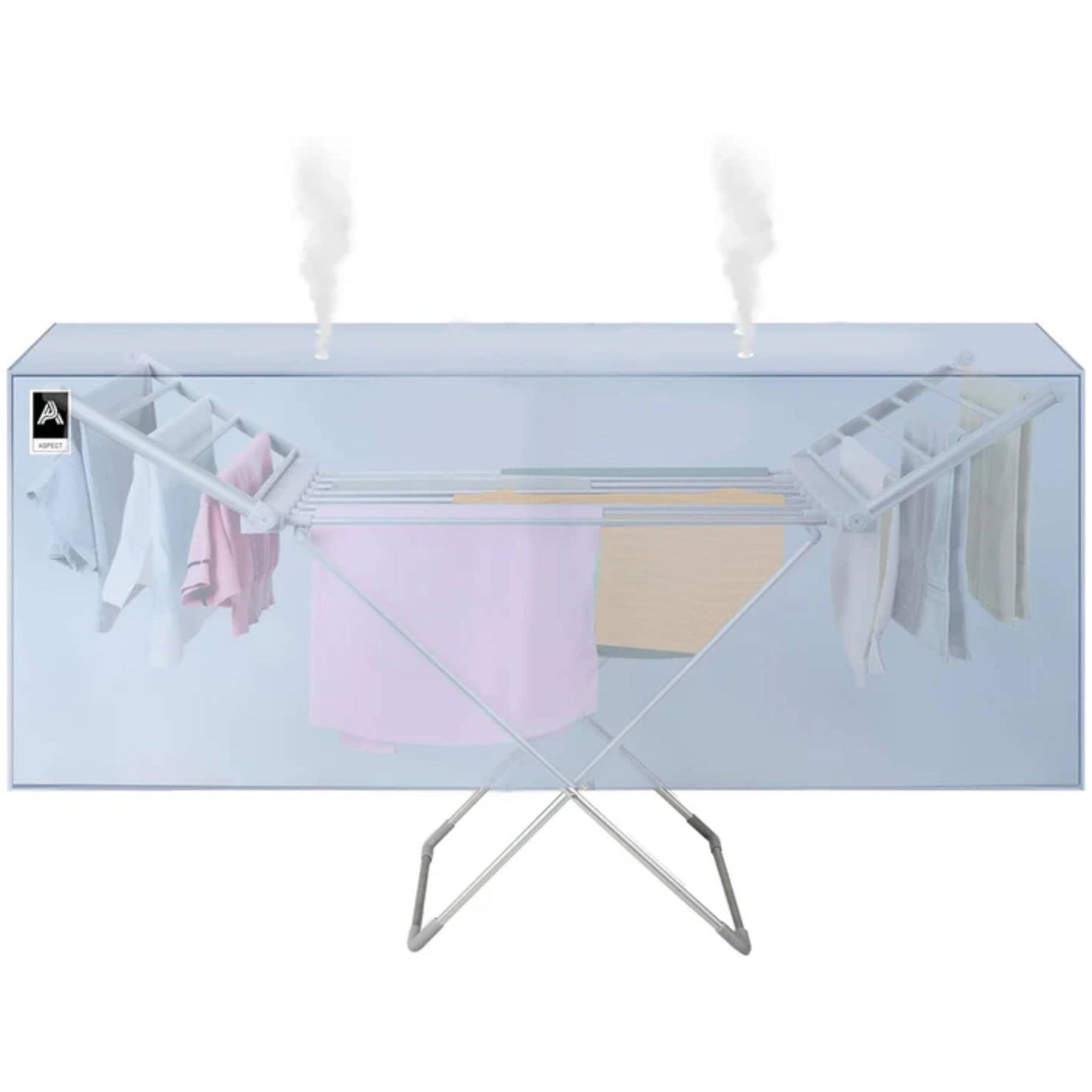 Aspect Heated Clothes Airer Cover Fold out winged Indoor | Low Running Cost Airer 12M drying space | Speed Drying (Heated AIrer Cover)