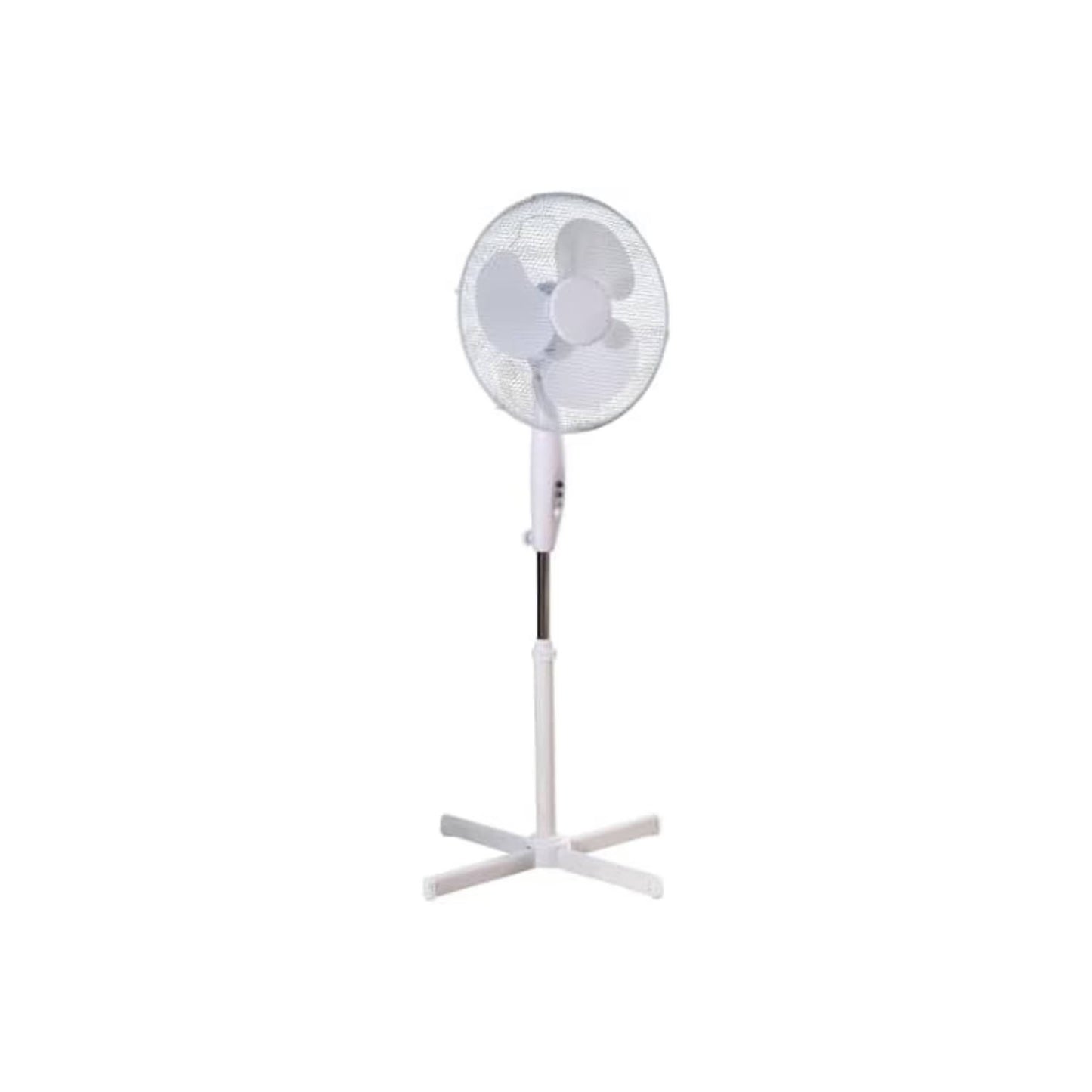 Aspect 16 Inch Pedestal Fan 3 Speed Settings Quiet Operation Oscillating Adjustable Height Cooling Fan Ideal for Home and Office (40 Watts - White)