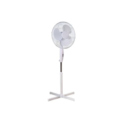 Aspect 16 Inch Pedestal Fan 3 Speed Settings Quiet Operation Oscillating Adjustable Height Cooling Fan Ideal for Home and Office (40 Watts - White)