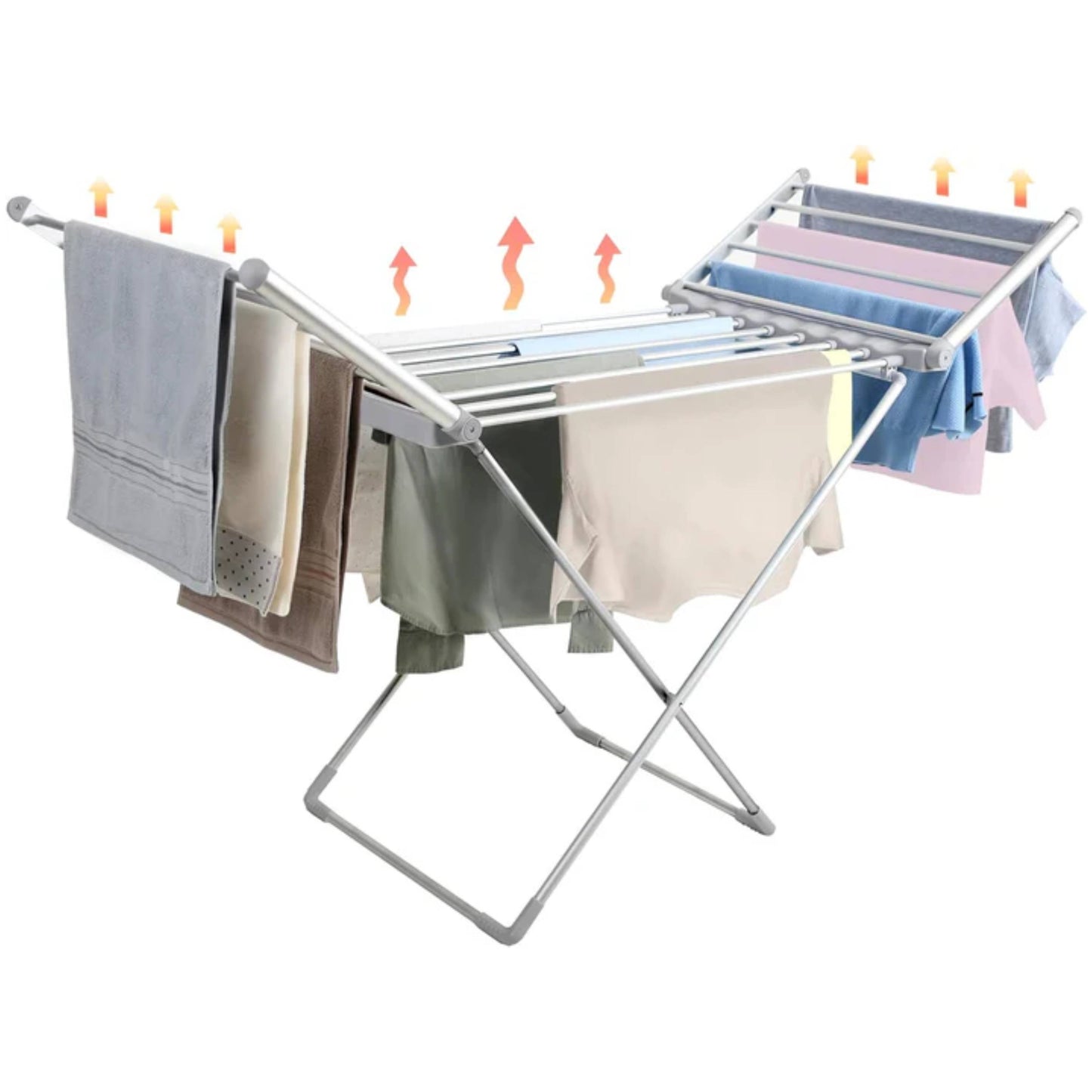 Aspect Heated Clothes Airer Fold out winged Indoor Clothes Airer | Clothes Drying Rack | Low Running Cost Airer 12M drying space | Speed Drying