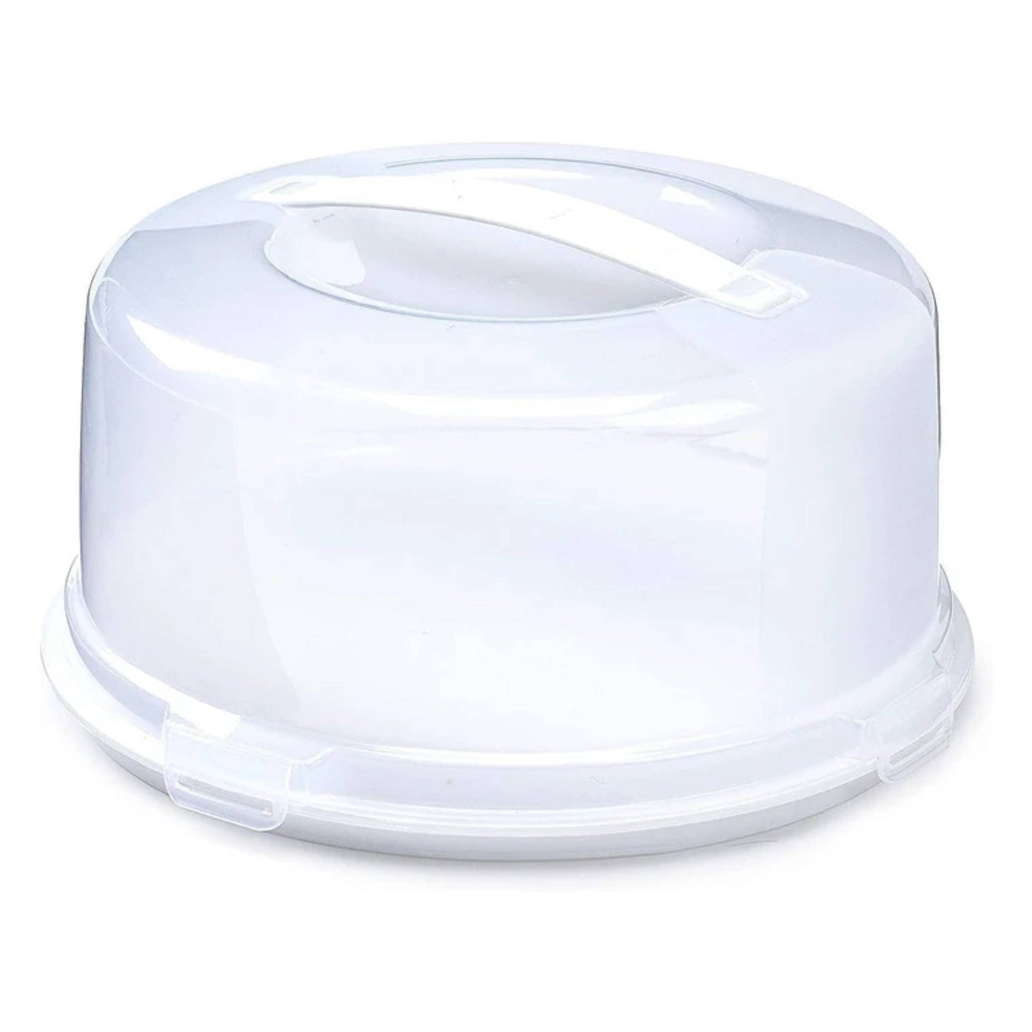 Aspect Clear Plastic Round Cake Box with Lockable Lid Carry Handles Packaging Cake Storage Container Portable Plastic Cake Carrier for Cakes, Pies Cupcakes Desserts Durable Stackable Food Safe Storage