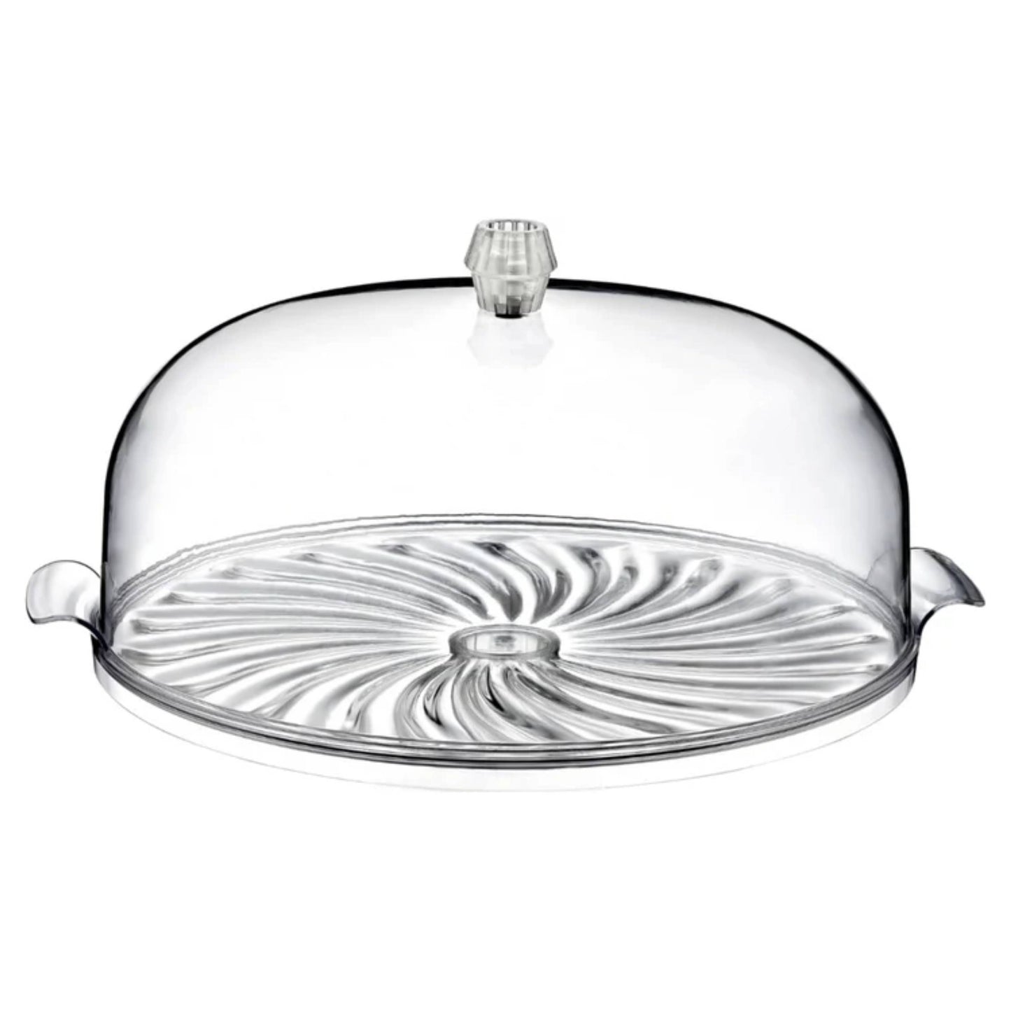 Aspect Cake Stand With Dome Lid, Acacia Cake Plate with Cover, Cake, Cupcake and Cooking serving platter with lid, Clear Acrylic Dome Cover for Cakes,Pastries,Cheese - Ideal for Birthday,Wedding,Cafe